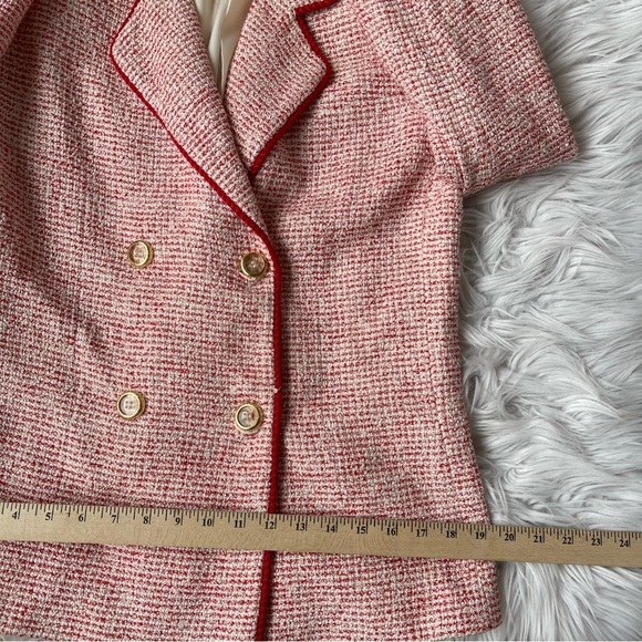VALENTINO tweed vintage red blazer jacket - Picture 14 of 16